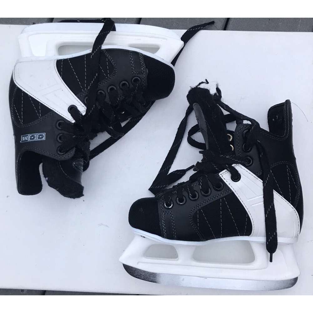 CCM INTRUDER 55 JUNIOR ICE HOCKEY SKATES SZ 3 SL-1000 BLADES